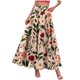 thumbnail image 2 of TaTaai Women's High Waist Boho Printed Maxi Skirt Elastic Waist A-Line Long Skirt with Ruffle Hem Pockets for Casual Daily Beach Vacation Gift, 2 of 9