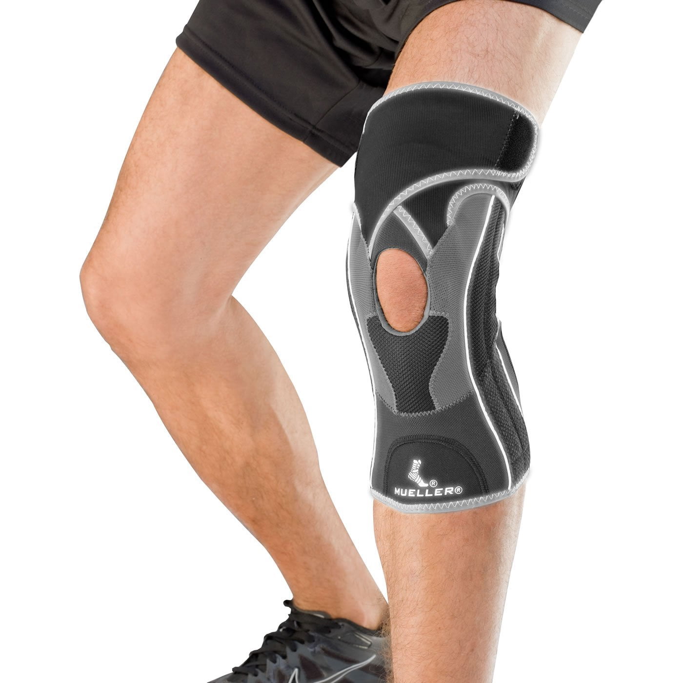 Mueller Hg80 Technology Premium Knee Brace Breathable Soft Fabric with Flat Stitches, Small: 12 Inches - 14 Inches, Black