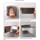 thumbnail image 5 of Organizador de almacenamiento para el cuidado del cabello, soporte para baño, soporte para secador de cabello montado en la pared sin perforaciones para su baño, 5 of 6