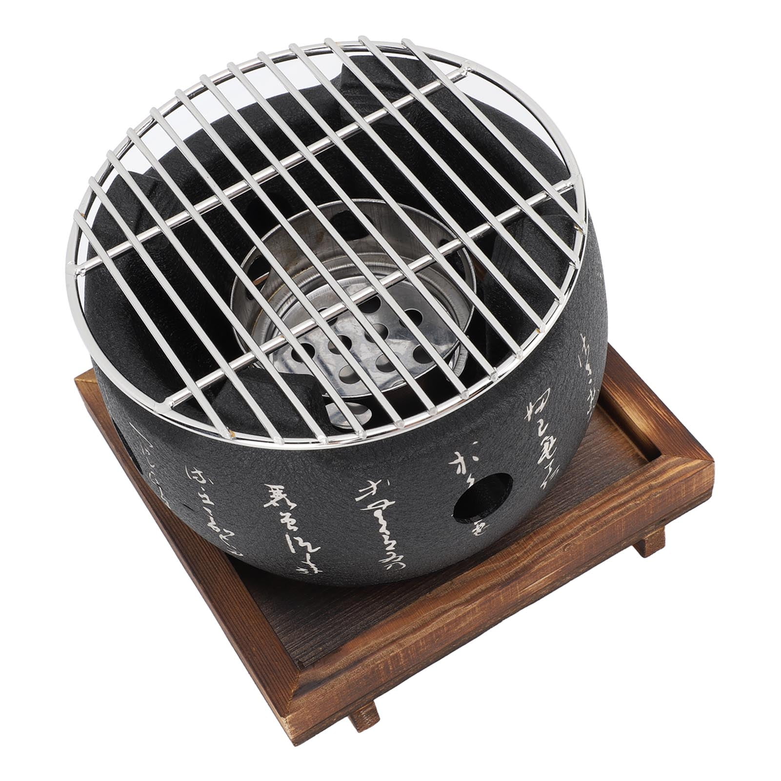 Japanese Style Grill Mini Portable BBQ Round Food Charcoal Stove Household Barbecue Tool L