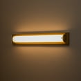 thumbnail image 2 of C Cattleya Brushed Gold LED Bathroom Vanity Light Bar with Clear Sandy Glass, 2 of 6