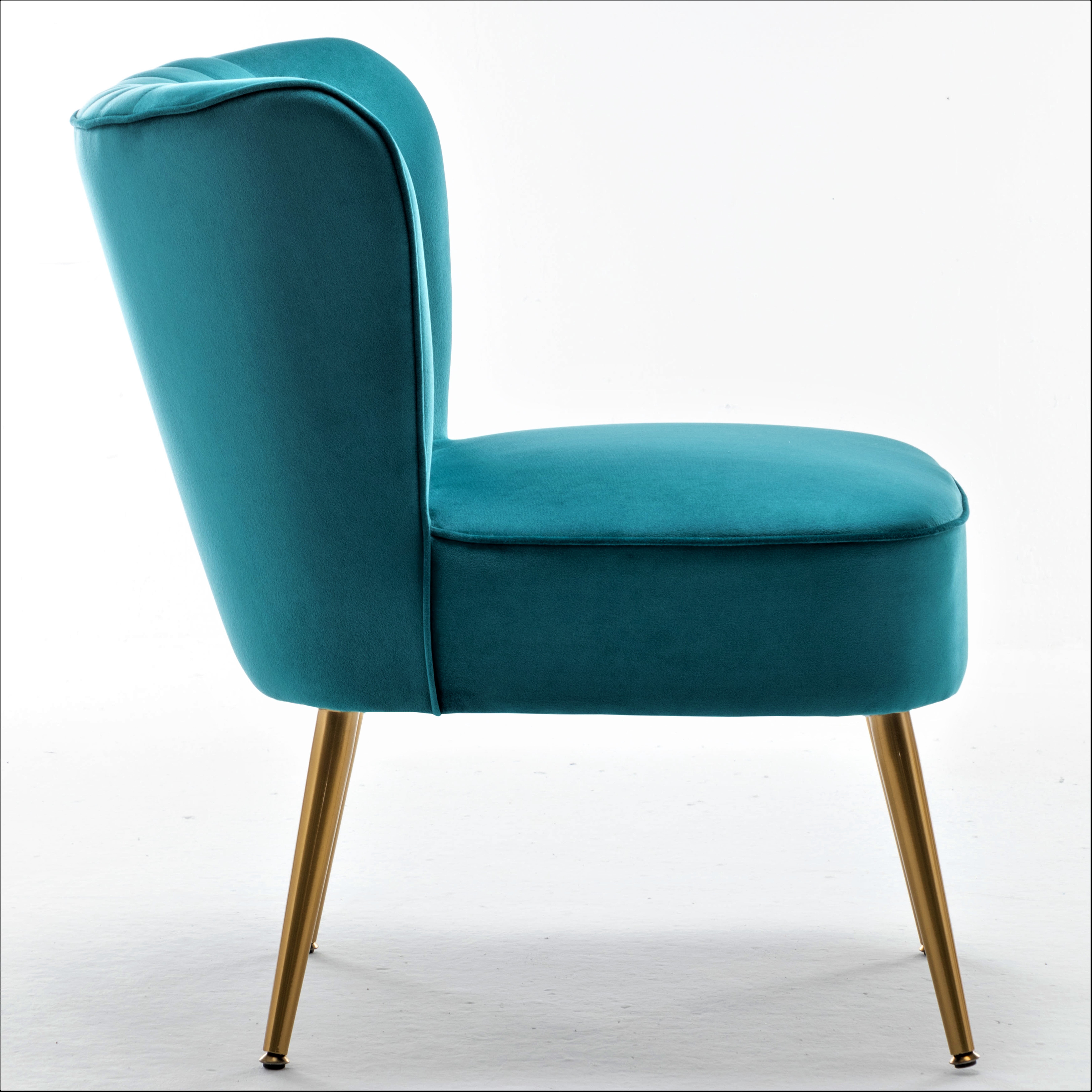 US Pride Furniture Sauter 23.2" Wide Mid-Century Modern Microfiber Accent Chair, Greynish Blue