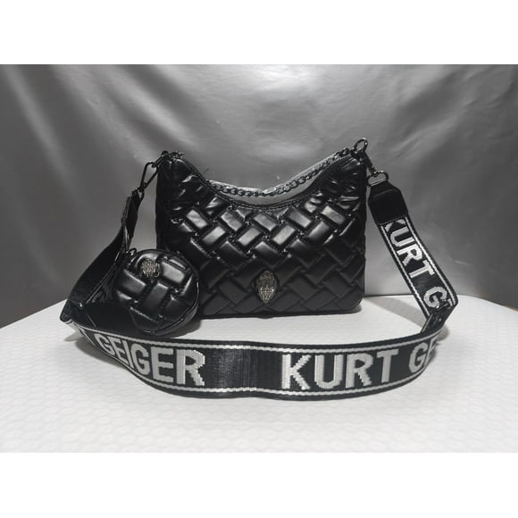 Women's bag rhombus crossbody bag white diamond single shoulder eagle head bag Kurt geiger crescent bag direct sales