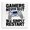 Gamers Never Quit Restart, variant on Stupell Industries Contemporary Gamers Never Quit Phrase Black Floating Frame Canvas Art, 18 x 18, by Kim Allen