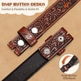thumbnail image 5 of SUOSDEY Kid Western Leather Belts Strap for Boys Girls,Toddler Youth Engraved Embossed Belt Strap without Buckle, 5 of 6
