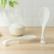 Travelwant Rice Paddle, Silicone Standing Rice Spatula with Non Stick Rice Spoon Paddle Heat Resistant Rice Cooker Spoon, Serving Spoon for Rice