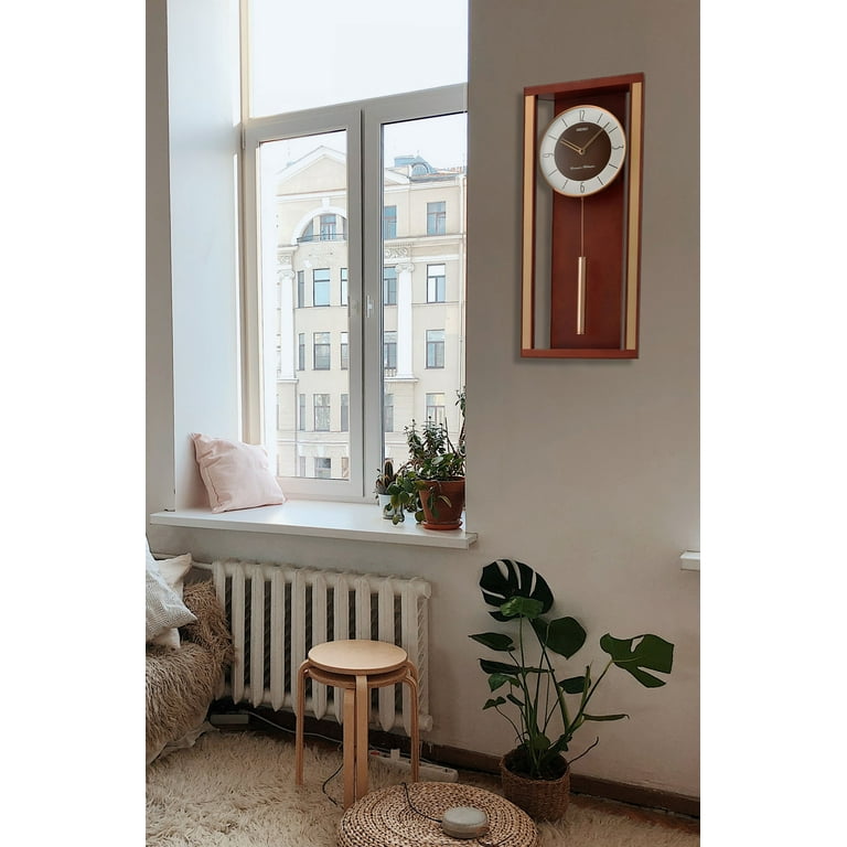 Free Shipping! Seiko Modern Deco Wall Clock with Pendulum Free Shipping! Seiko Modern Deco Wall Clock with Pendulum