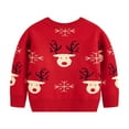 thumbnail image 3 of GYRATEDREAM Toddler Boy Girls Ugly Christmas Sweater Long Sleeve Crewneck Pullover Toddler Kids Xmas Sweater Tops, 3 of 6