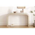 thumbnail image 4 of 52" Wood Console Table with Curved Edge, Natural Texture, Perfect for Entryways and Living Rooms,Natural, 4 of 14