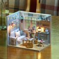 thumbnail image 2 of TuKIIE DIY Miniature Dollhouse Kit with Furniture, 1:24 Scale Creative Room Mini Wooden Doll House Accessories Plus Dust Proof for Kids Teens Adults(Beach Cottage), 2 of 5