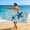 A, variant on Summer Beach Themed Towel Ocean Waves Print,Pool Party Decorations Table Cover For Hawaiian Birthday Supplies,Ocean Seashell Water Print 27X55inch,Beach Decor For Baby Shower Wedding
