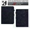 thumbnail image 2 of Embossed Folio Flip Smart Case Cover for iPad mini 1/2/3/4/5, Premium PU Leather Kickstand Card Slots Magnetic Auto Sleep / Wake with Pen Slot Case for iPad mini 1/2/3/4/5, Black, 2 of 5