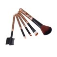 thumbnail image 2 of 5pcs Leopard Wooden Handle Eyebrow Liner Foundation Pinceles De Maquillaje, 2 of 8