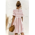 thumbnail image 4 of Fashion Striped Ruffle Tunic Short Dress, 4 of 4