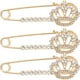 thumbnail image 1 of 3pcs Crown Pin Broche Pin de seguridad Pin de seguridad Pin de chal para mujeres, 1 of 3