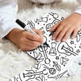 thumbnail image 7 of JAJAHO Boys Girls DIY Doodle Coloring Hand Painted Outfits Carnival Cartoon Print Long Sleeve Top Pants Set For Kids 2-10 Years Home Clothes 2 Piece Stylish Outfit, 7 of 7