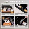 thumbnail image 5 of Halloween Ghost Pumpkin Tablecloth Waterproof, Black Orange Plaid Table Cloth Rectangle, Washable Table Cover for Halloween Party Home Kitchen Decoration (60×84 Inch), 5 of 6