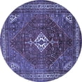 thumbnail image 1 of Ahgly Company Indoor Round Persian Blue Traditional Area Rugs, 5' Round, 1 of 4