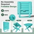 thumbnail image 3 of SERWALL Outdoor Small Folding Side Table, HDPE All Weather Adirondack End Table, No Assembly Required, Aruba, 3 of 9