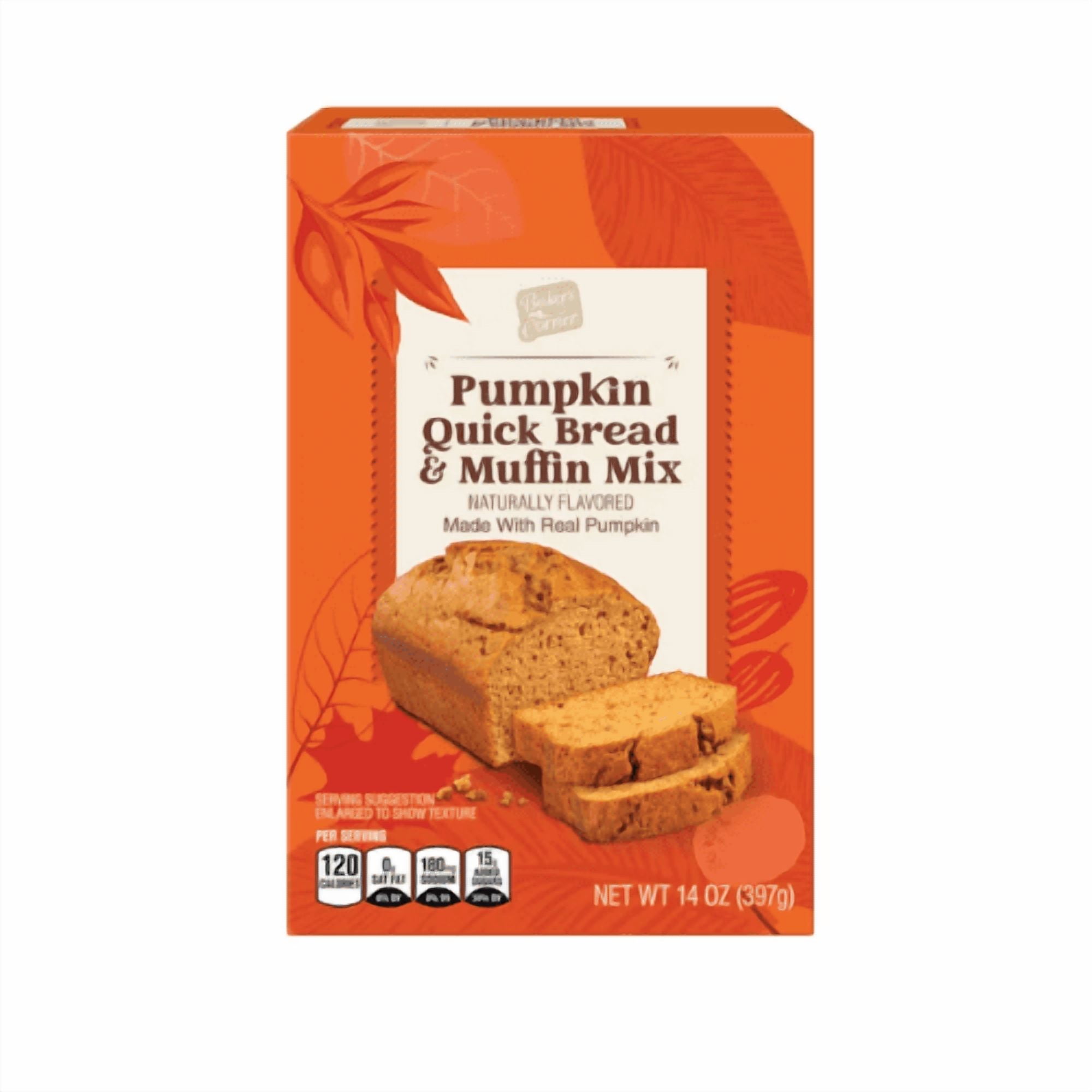 Baker's Corner Pumpkin Quick Bread & Muffin Mix, 14 oz ,2 Pack