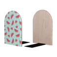 thumbnail image 2 of Lsque Watermelon Printed Wood Bookends,Non-Skid Bookend for Shelves,Heavy Duty Support Bookends,Non-Slip Foam Pads for Office, Home, and Library,1 Pair, 2 of 8