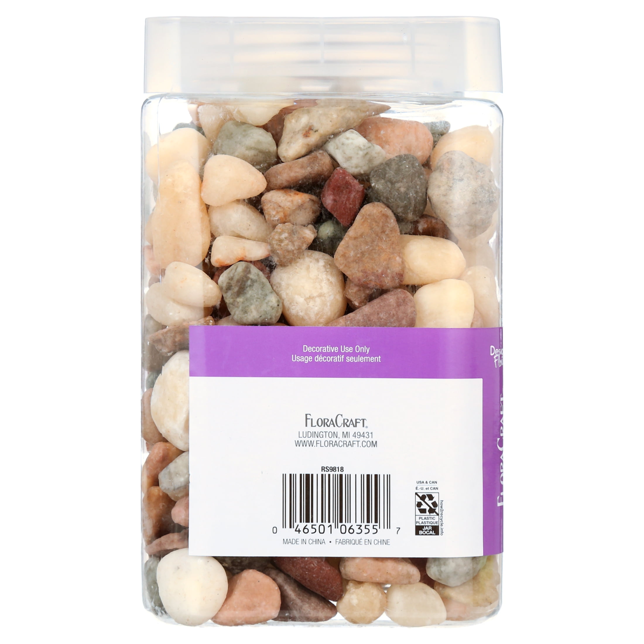 (2 pack) FloraCraft Vase Filler Rocks 5 pound Country Mix
