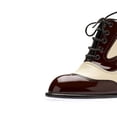 thumbnail image 2 of YDN Women's Almond Toe Wingtip Oxfords Stiletto High Heels Selftie Retro Modern Style Chic Daily Looks Casual Office Pumps Shoes Size 16 Brown and Beige, 2 of 4
