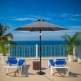 thumbnail image 2 of FLAME&SHADE 7.5 ft Outdoor Market Patio Table Umbrella with Tilt, Anthracite, 2 of 7
