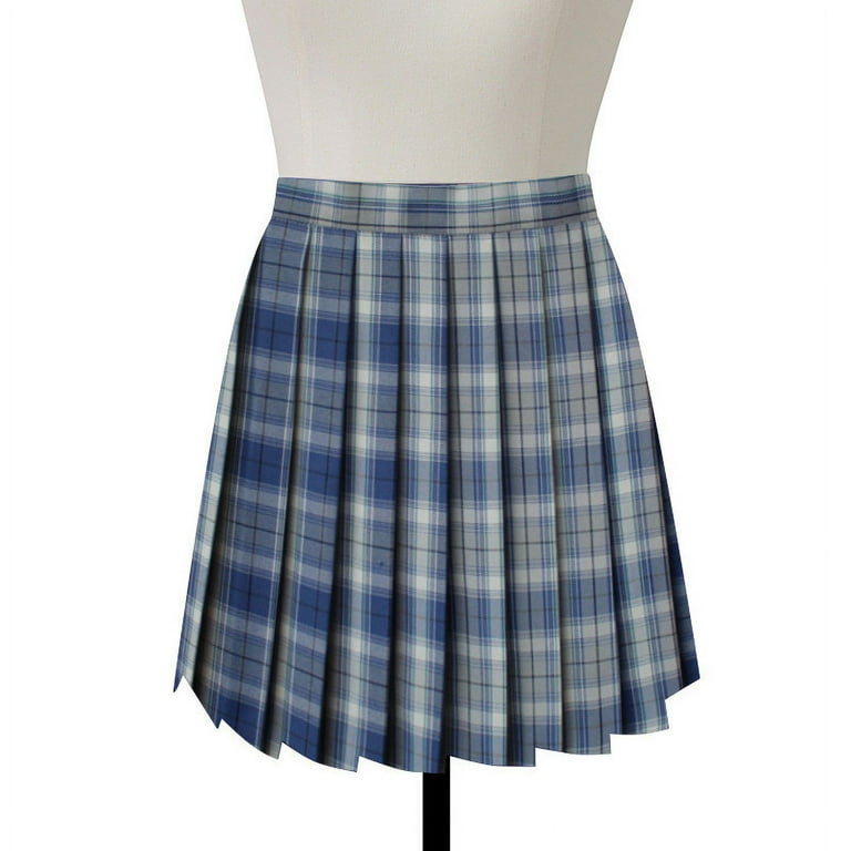 Maoxin Skirts for Women Women's Short Skirt Plaid Retro Pleated