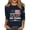 Navy #035, variant on Womens 4th of July Shirts 3/4 Sleeve T-Shirts Loose USA Flag Print Pullover Independence Day Patriotic Tops USA 250th Anniversary Celebration Party Crew Neck 1776-2026 Blouses White 2XL