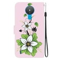 thumbnail image 3 of For Nokia 1.4 Crystal Texture Colored Drawing Leather Phone Case(Lily),iPhone 12, 3 of 7