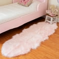 thumbnail image 1 of Faux Fur Area Rug Luxuriously Soft and Eco Friendly 2' X 6' Pink, 1 of 4