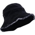 thumbnail image 3 of CoCopeaunt Denim Bucket Hat Frayed Edge Fisherman Hat for Women Men Summer Casual Jean Fisherman Cap Outdoor Beach Sun Hats, 3 of 7