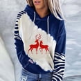 thumbnail image 2 of Mujeres Casual Navidad Impreso Manga Larga Con Cordón Sudadera Con Capucha Tops Blusa Pompotops gfhjh13343, 2 of 6