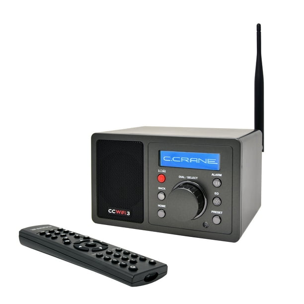 C. Crane CC WiFi Internet Radio With Skytune, Bluetooth Receiver, Clock and Alarm with Remote Control, Access to Thousands Radio Stations Worldwide Walmart.com