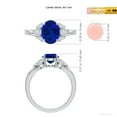 thumbnail image 5 of ANGARA Lab Grown 2 Ct Blue Sapphire Engagement Ring with Diamonds for Women in 14K White Gold (Size-9x7mm) | September Birthstone, Anniversary, Jewelry Gift for Women | Lab-Grown Blue Sapphire Ring, 5 of 8