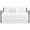 White, variant on Noaman Reversible Daybed Cover Set for Twin Mattress, Navy Cotton-Filled Bedding, 6 Piece with 3 Shams, Bedskirt and Pillow