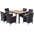 thumbnail image 1 of Outsunny 7 Pieces Outdoor Dining Set for 6, Patio Furniture Set, 1 of 9