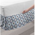 thumbnail image 2 of Mosaic Bed Skirt, Traditional Ceramic Art Style Geometric Glazed Overlapping Fractal Design, Elastic Bedskirt Dust Ruffle Wrap Around for Bedding Decor, 4 Sizes, Pale Grey Azure Blue, by Ambesonne, 2 of 2