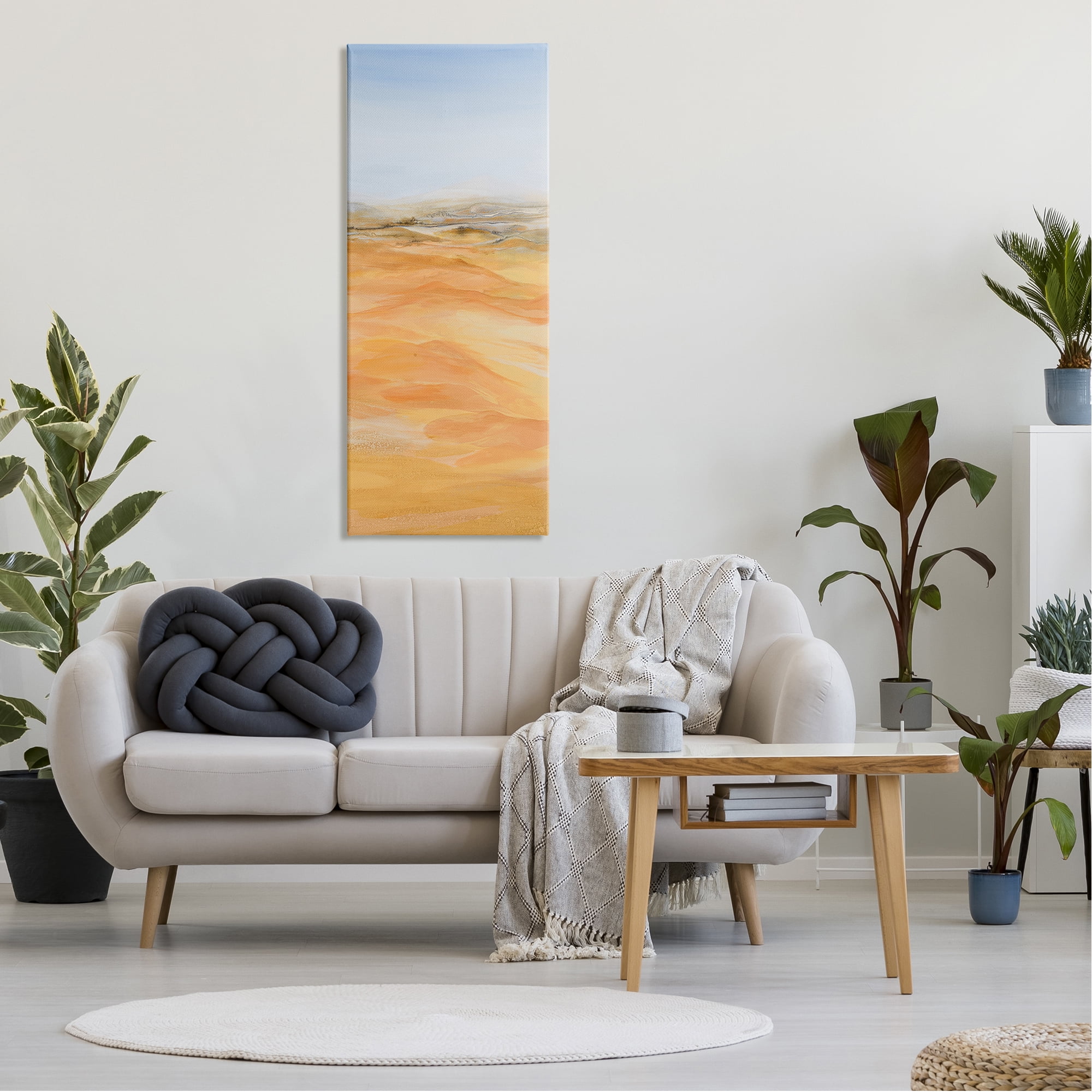 Stupell Industries Abstract Desert Landscape Nature Painting Gallery Wrapped Canvas Print Wall Art, 20 x 48