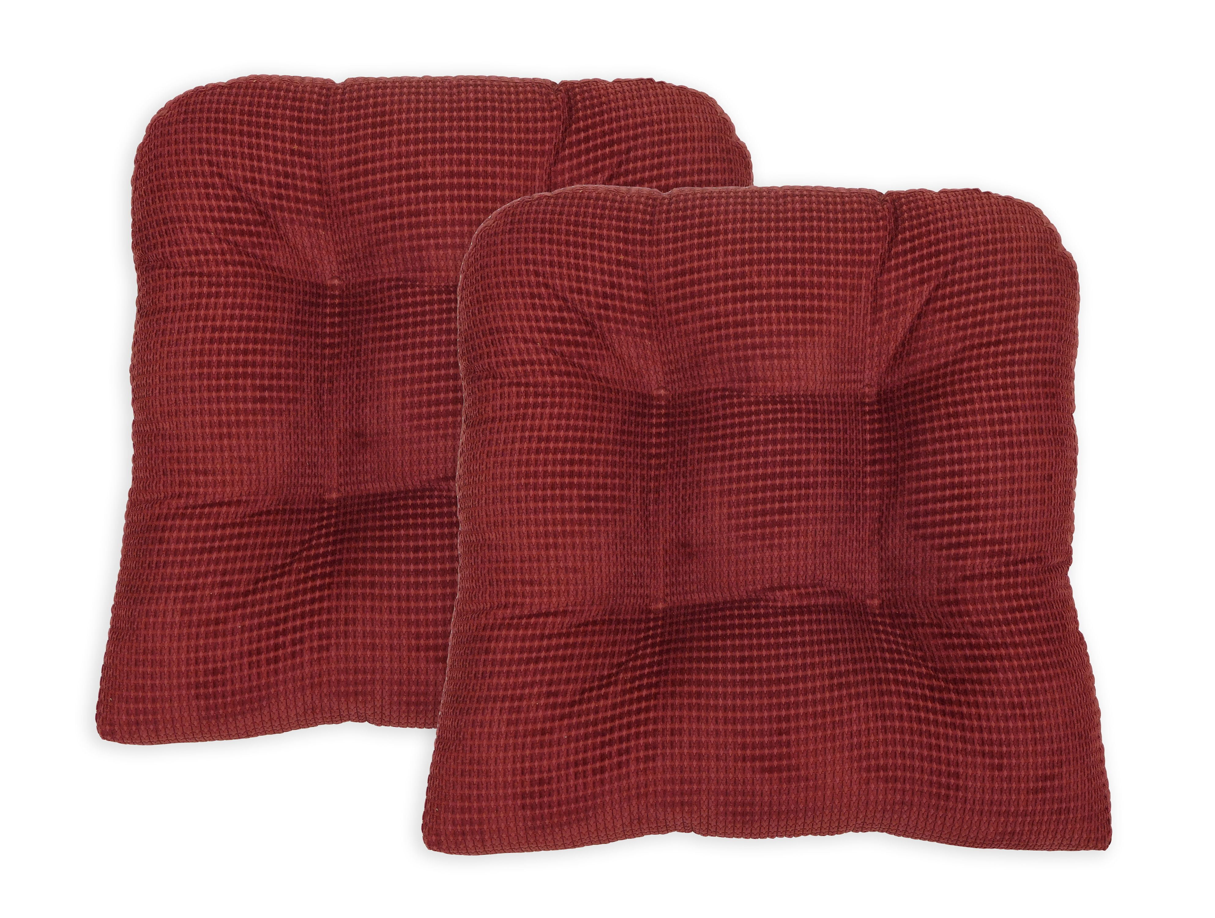 Photo 1 of Arlee Memory Foam, Non-Skid Seat Cushion Chair Pads, 2 Count (Pack of 1), Burgundy Red
