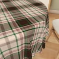 thumbnail image 4 of Christmas Cartoon Santa Claus Tablecloth, Water and Oil Resistant Wipeable Rectangular Tablecloth, Red and White, 36x55 in, 4 of 6