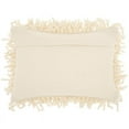 thumbnail image 2 of Mina Victory Shag 14x20" Cotton Skinny Fugga Throw Pillow in Ivory, 2 of 4