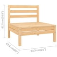 thumbnail image 4 of vidaXL Garden Middle Sofas 4 pcs Solid Pinewood, 4 of 4
