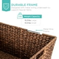 thumbnail image 5 of Best Choice Products Set of 2 XL Water Hyacinth Woven Tapered Storage Basket Chests w/ Attached Lid, Handle Hole, 5 of 7