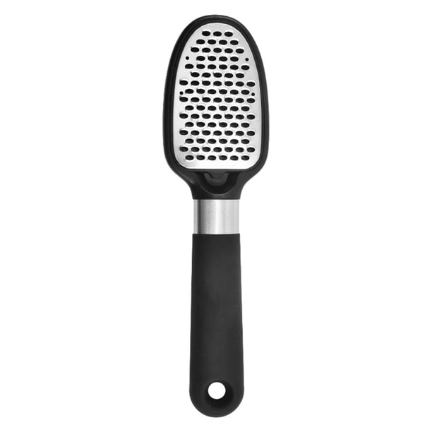 Depurador de pies, herramientas de pedicura para almacenamiento de piel muerta de doble cara para el cuidado de los pies, acero inoxidable (un paquete con dos lados)