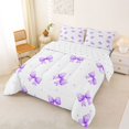 thumbnail image 2 of Erosebridal Cute Polka Dots Bowtie Full Size Comforter Sets 3 Pieces for Kids Girls,Cartoon Purple Bowknot Bedding Sets for Teens,Ultra Soft Home Decor, 2 of 6