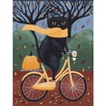 thumbnail image 2 of Cuadros Decorativos Gato negro montando bicicleta 5D DIY Kit de pintura de diamante Taladro redondo completo (G1074) Tmvgtek embutido en tela, 2 of 8