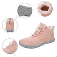thumbnail image 4 of Rokment Womens Mens Furry Lined Barefoot Water Snow Boots Waterproof Wide Toe Zero Drop Non Slip Hiking Ankle Booties Pink Size 8, 4 of 7