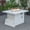 White, variant on LeisureMod Chelsea Patio Modern 44" White Aluminum Propane 55,000 BTU Fire Pit Table With Glass Shield & Crystal Stones